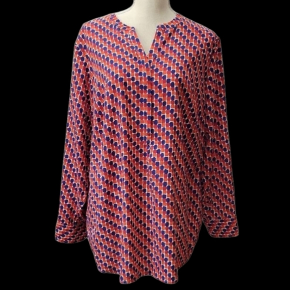 Talbots Women's Geometric Print Top - Picture 1 of 3